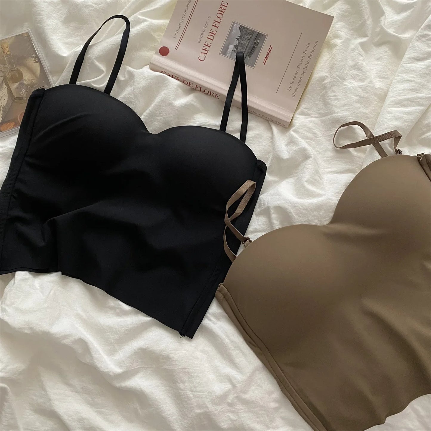VILANNA: Tank Top Bra Seamless Skin-Friendly