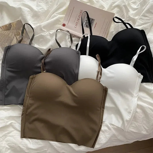 VILANNA: Tank Top Bra Seamless Skin-Friendly