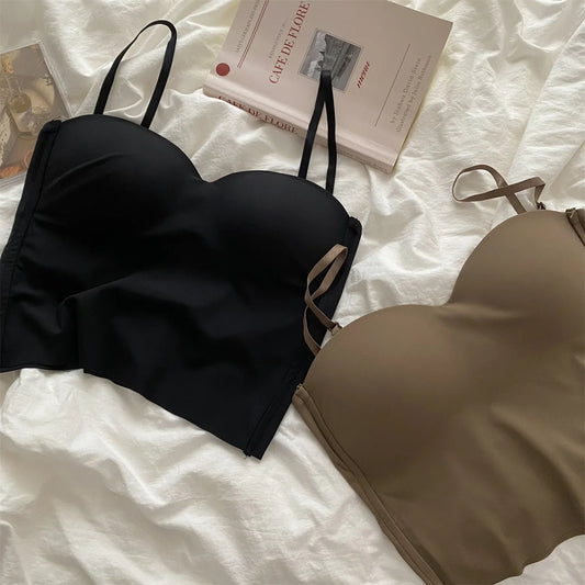 VILANNA: Tank Top Bra Seamless Skin-Friendly
